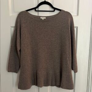Cashmere Garnet Hill Women's Gray/Brown Sweater